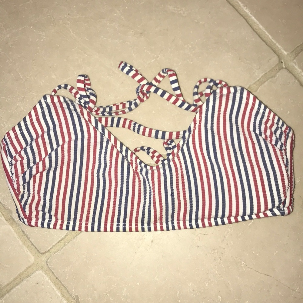 Red white and blue bikini top